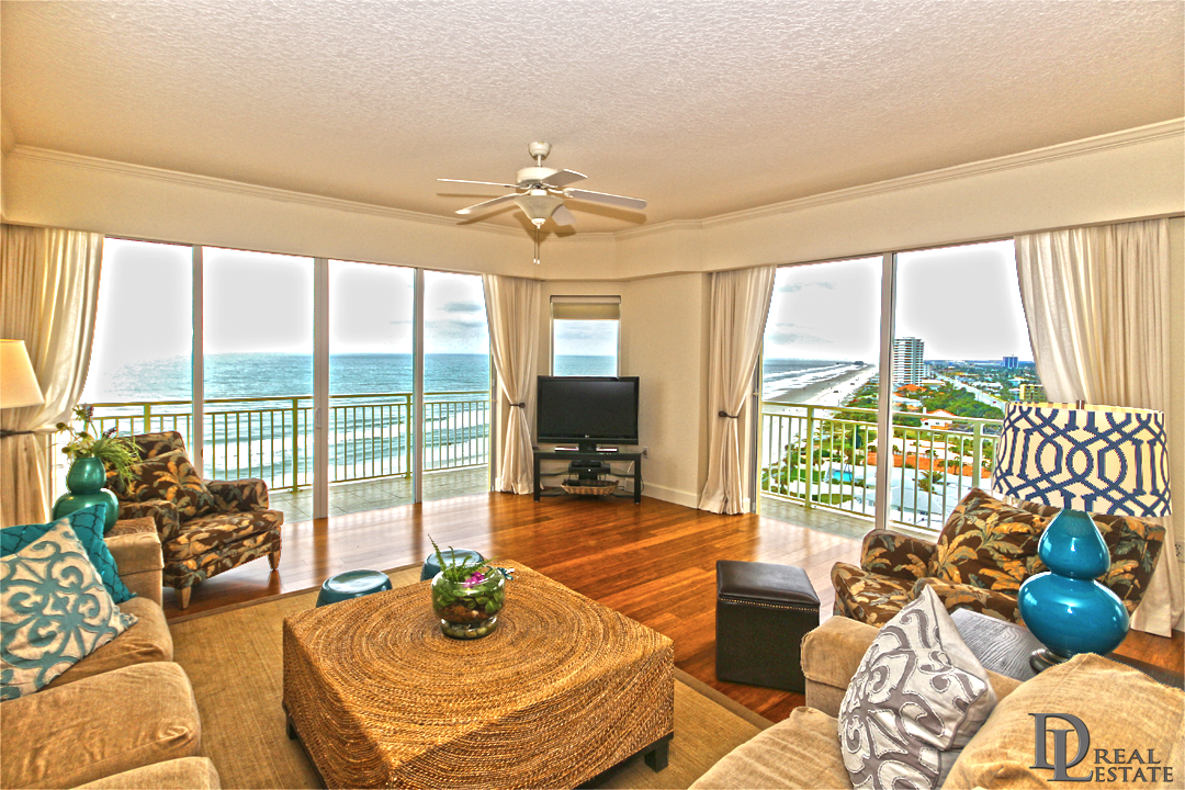 Price Reduced oceanfront condo for sale in Daytona Beach. Island Crowne Condos at 1900 N Atlantic Ave.
